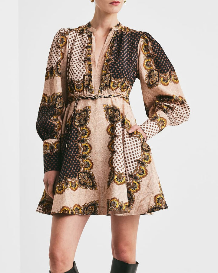 JACQUARD MINI DRESS  Paisley
