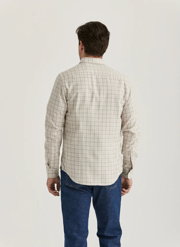 Soft Check Flannel-Slim Fit  Khaki