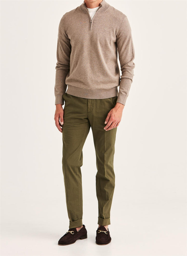 Riley Half Zip  Brown
