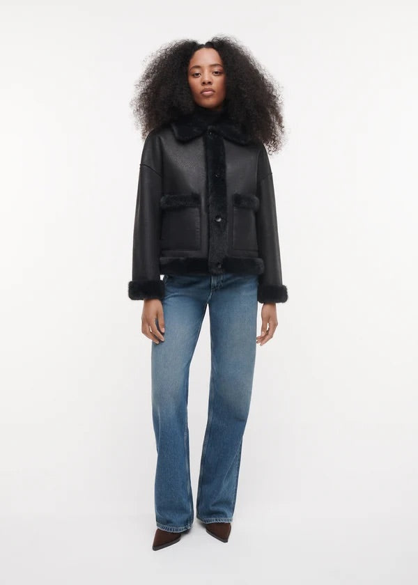 Faje Faux Mink  Dk Grey