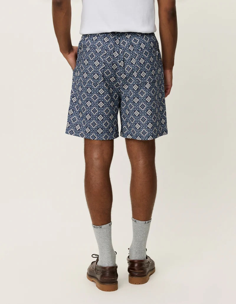 Harry Arabesque AOP Shorts  Blue Fog