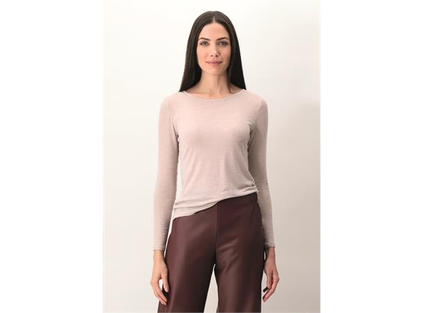 PERFECT LINE CASHMERE T-SHIRT L/SL MRL  Beige