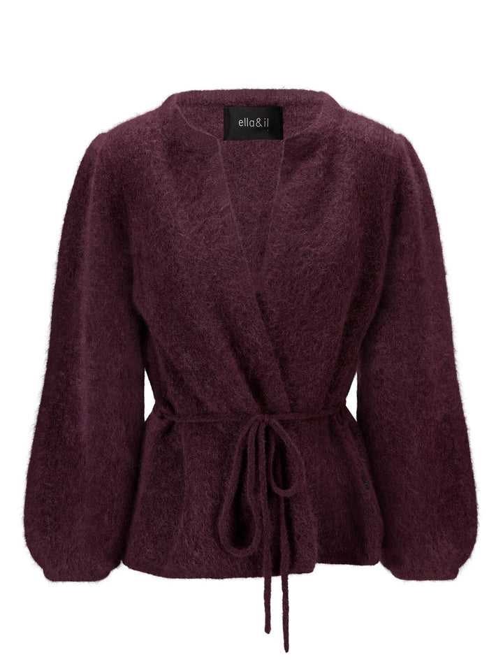 Fredrikke Chunky Cardigan  Red Wine