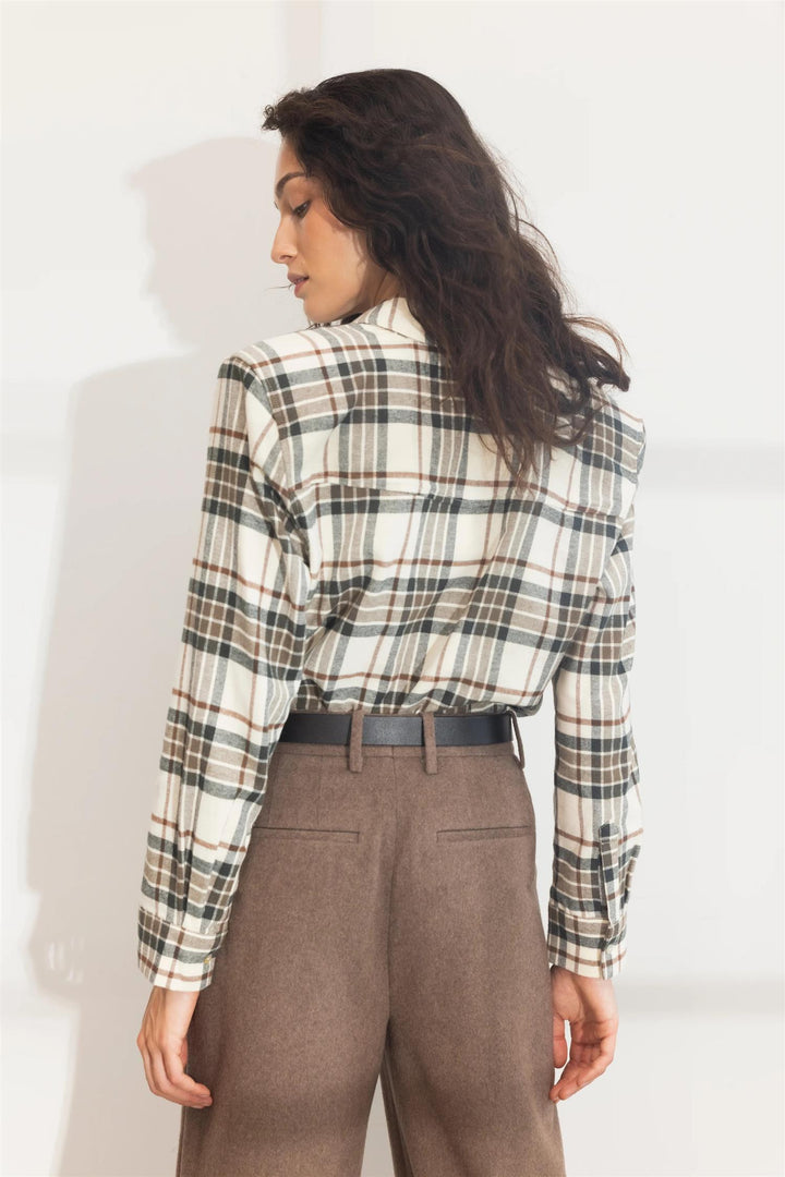 Joan Flannel Shirt  Green Check