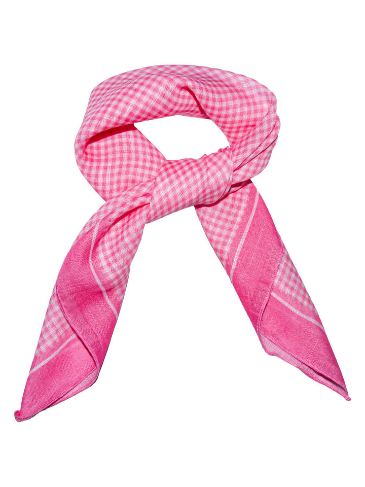 Skjerf m/ruter  Rosa