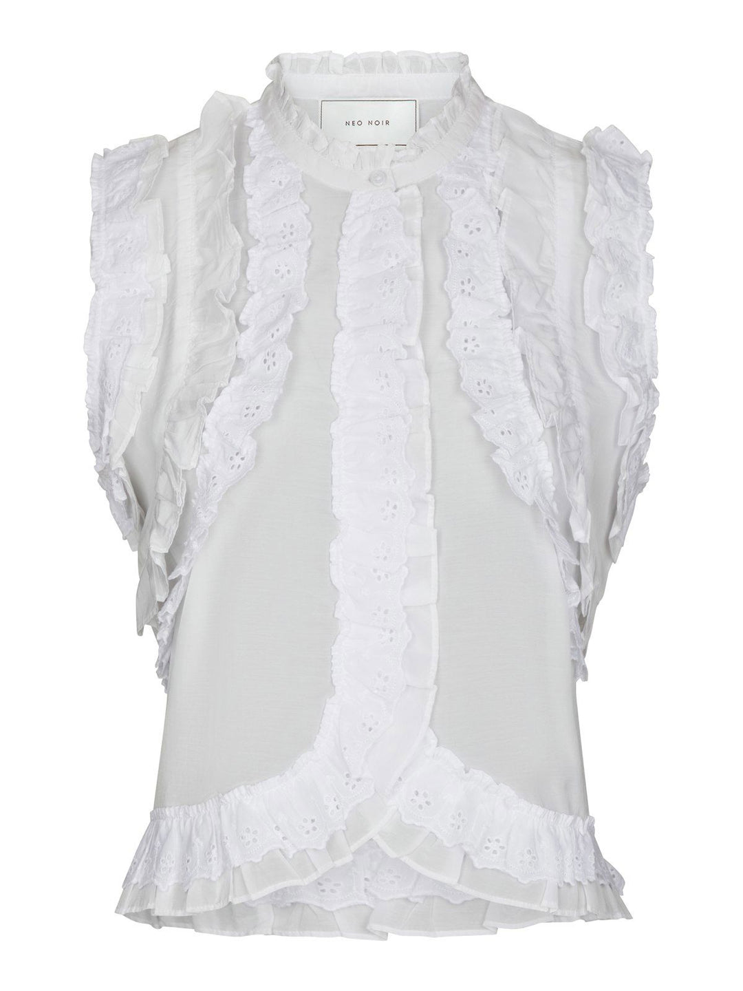 Celia Ruffle Top  White