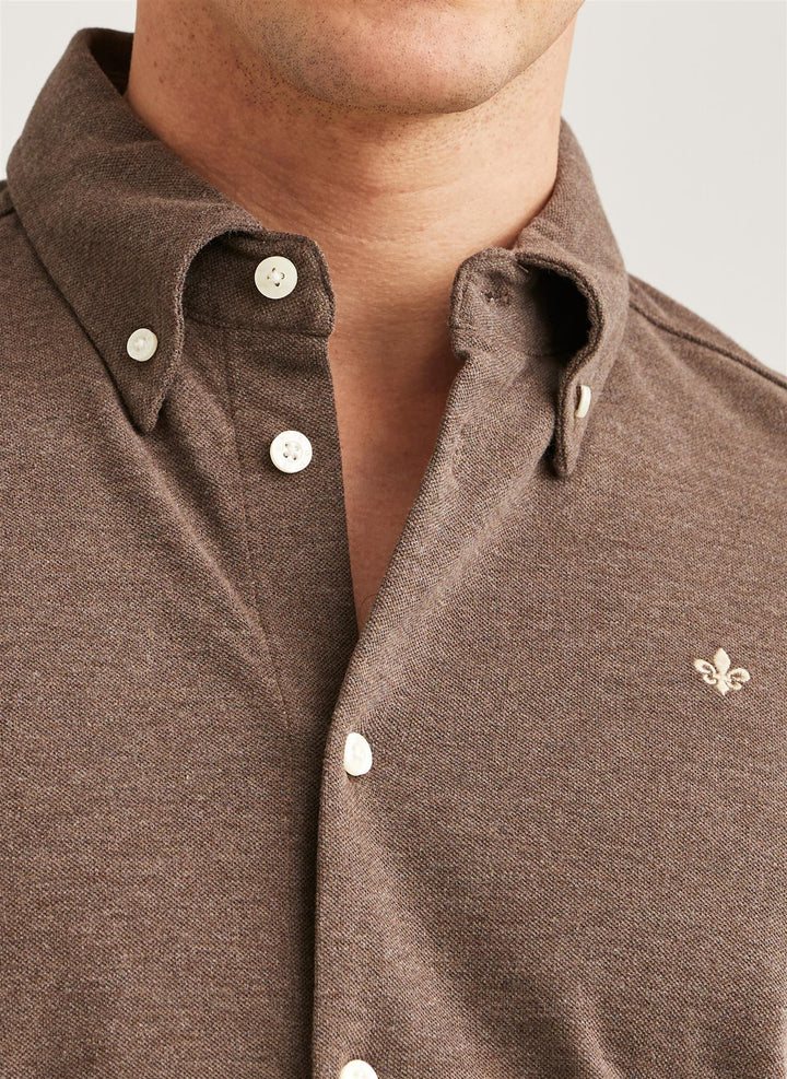 Camden Piqué Shirt  Brown