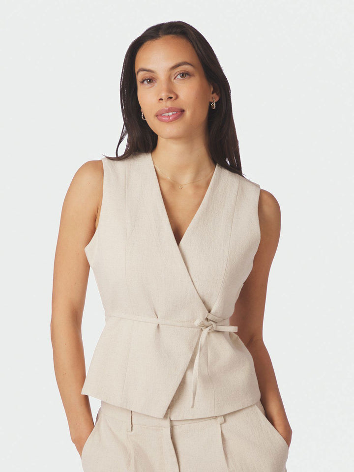 Samara Ramie Waistcoat  Natural