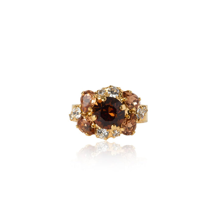 MOLLY RING GOLD Rec Topaz Combo