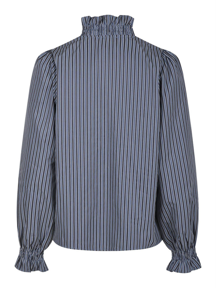 Brielle Twill Stripe Shirt  Dusty Blue