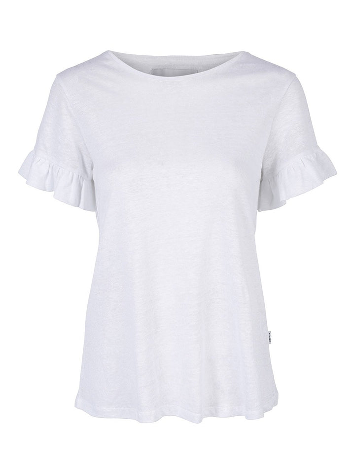 Lara Linen Tee  White