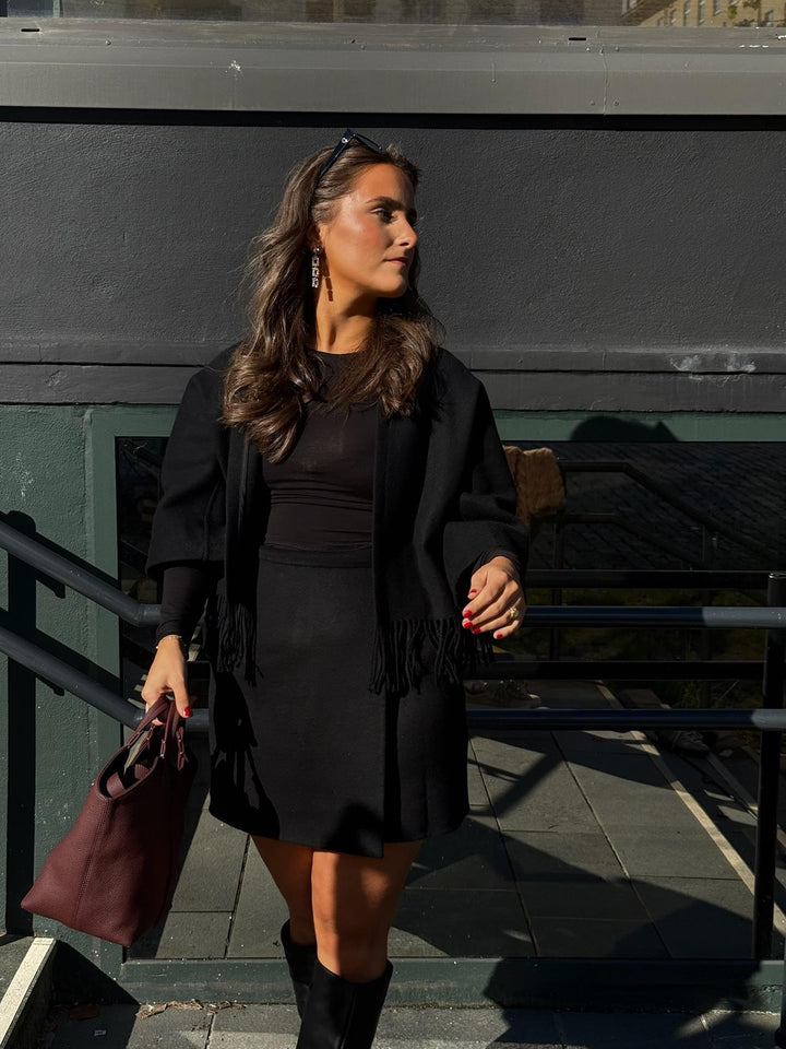 KEYLA LAMBSWOOL JACKET  Black