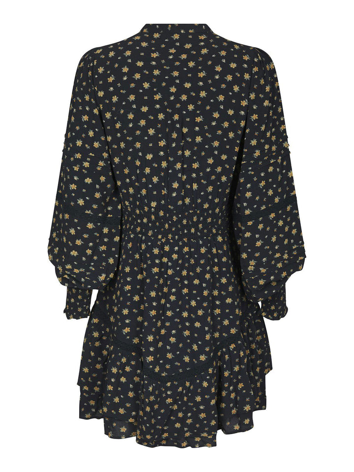 Roberta Small Flower Dress  Black