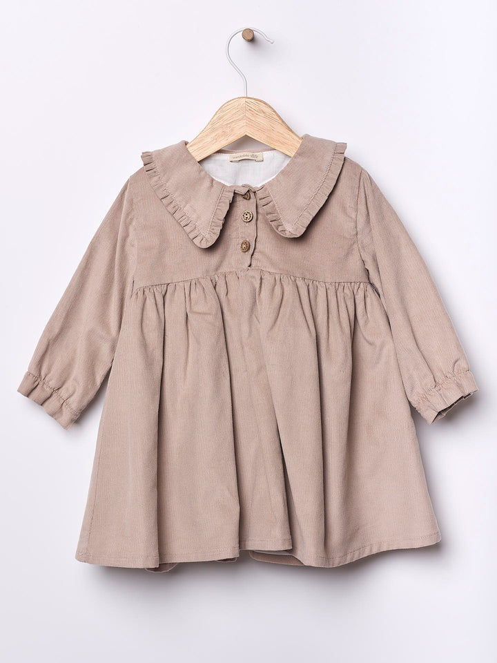 Vestido liso  Castanho