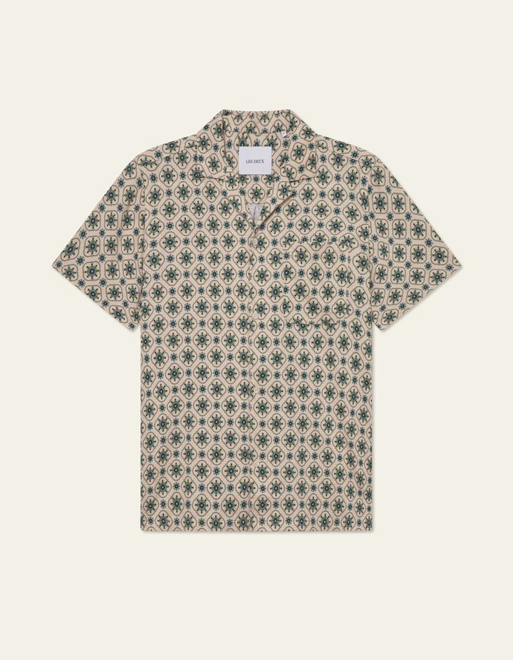Lukas AOP Tapestry SS Shirt  Ivory