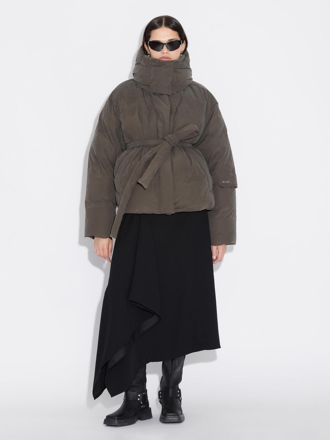 Steilia Brushed Down Jkt  Dk. Green