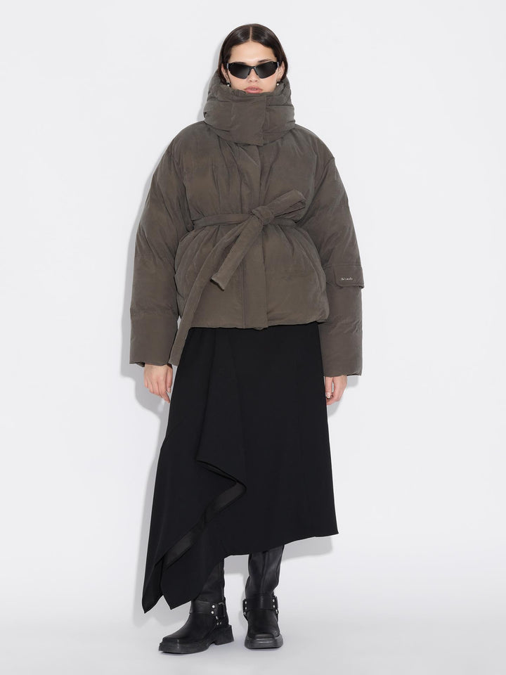 Steilia Brushed Down Jkt  Dk. Green