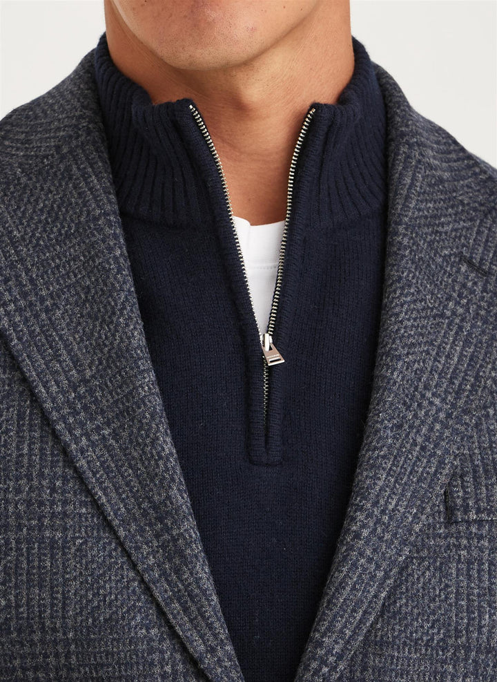Jersey Wool Casual Jacket  Navy