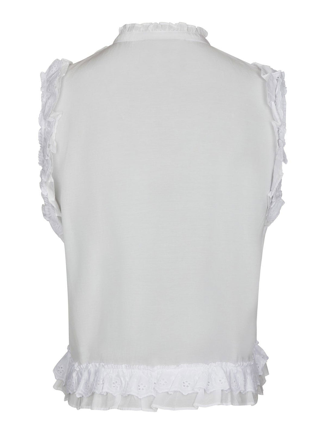 Celia Ruffle Top  White
