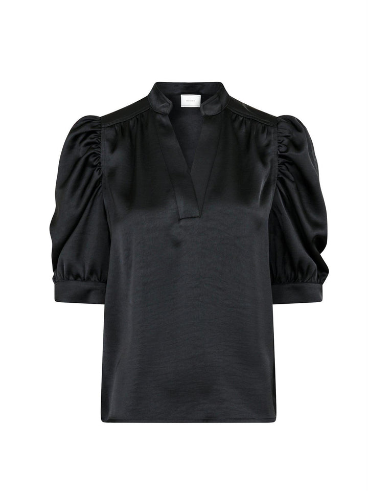 Roella heavy sateen blouse  Black