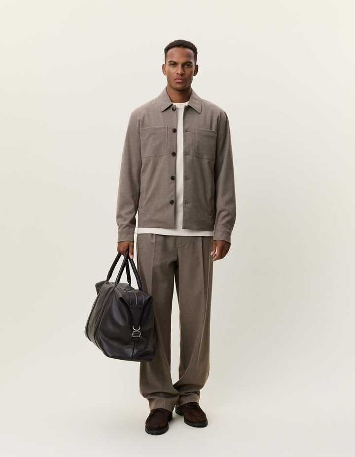 Flannel Hybrid Jacket Dark Sand