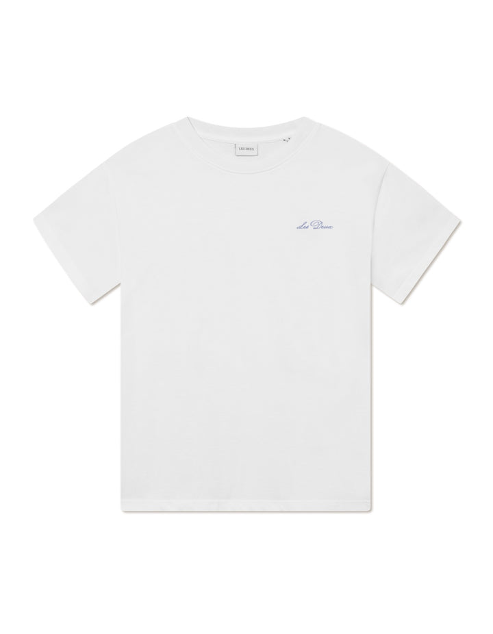 Crew T-Shirt  White/Xenon Blue