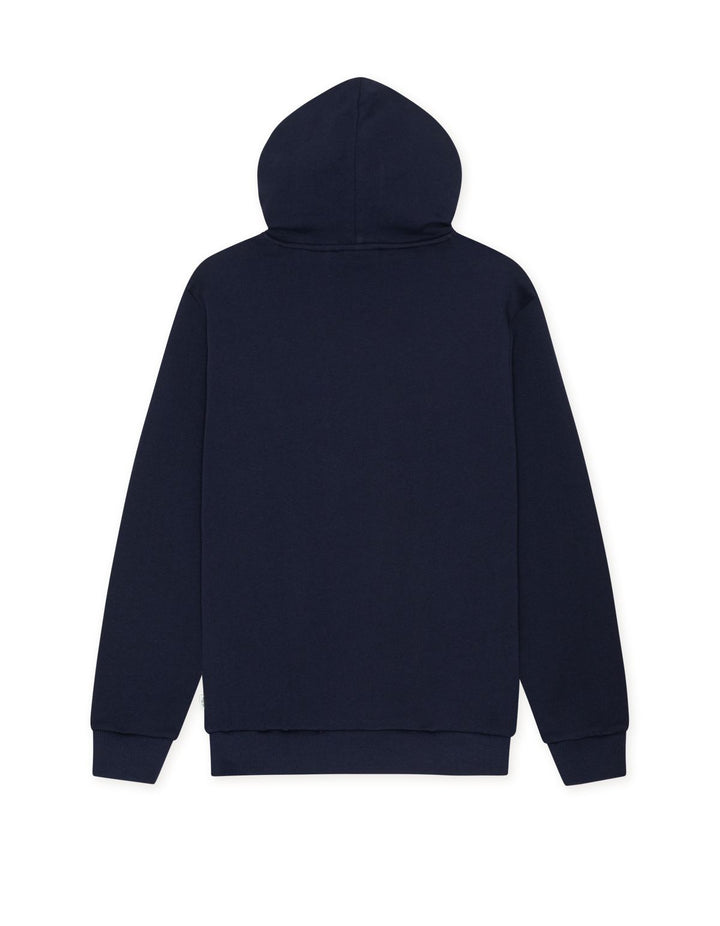 Signature Print Hoodie Dark Navy Blue