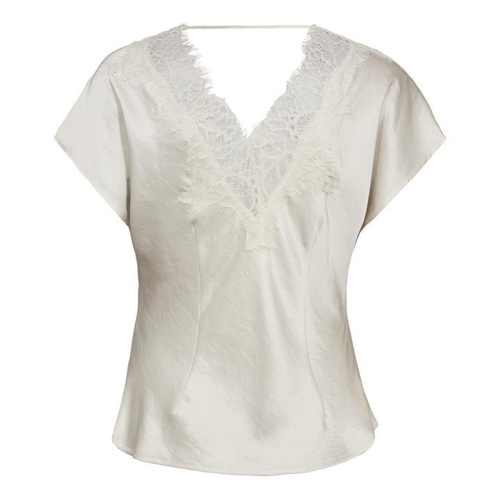 IdunCC Lace SS Blouse  Off White
