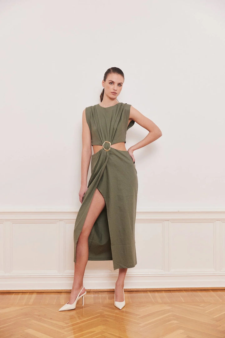 RIVIERA DRESS  Olive Green