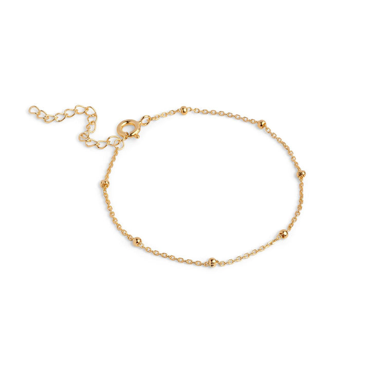 Bracelet, Beaded Chain  925S/Gp