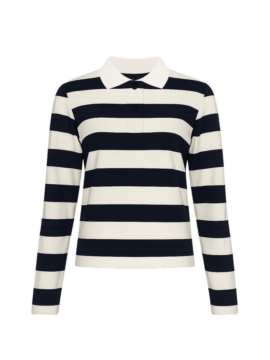 Grante Stripe Ls Polo Tee  Navy