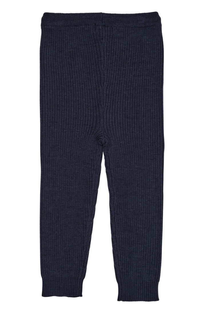 MERINO CLASSIC RIB LEGGINGS W. DRAWSTRINGS  Navy
