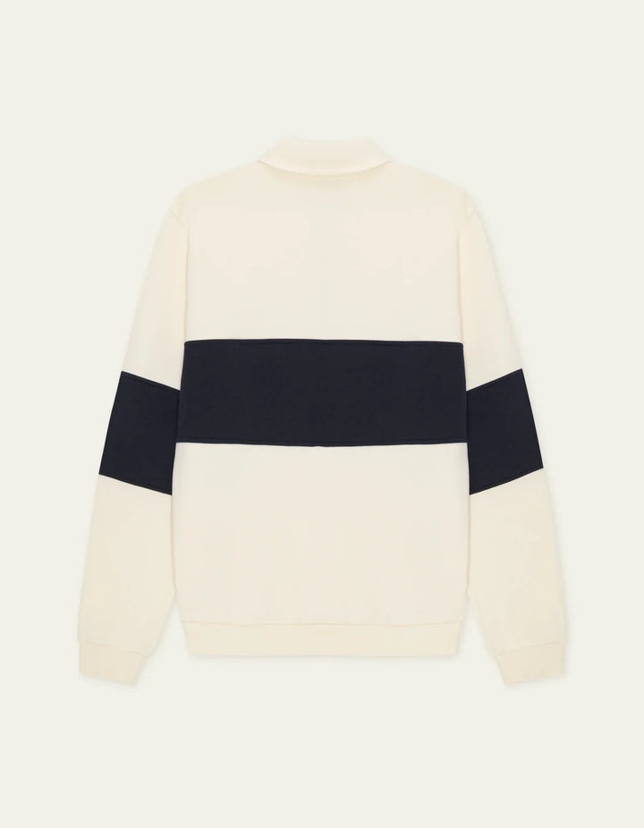 Zipper Rugby Sweatshirt  Ivory
