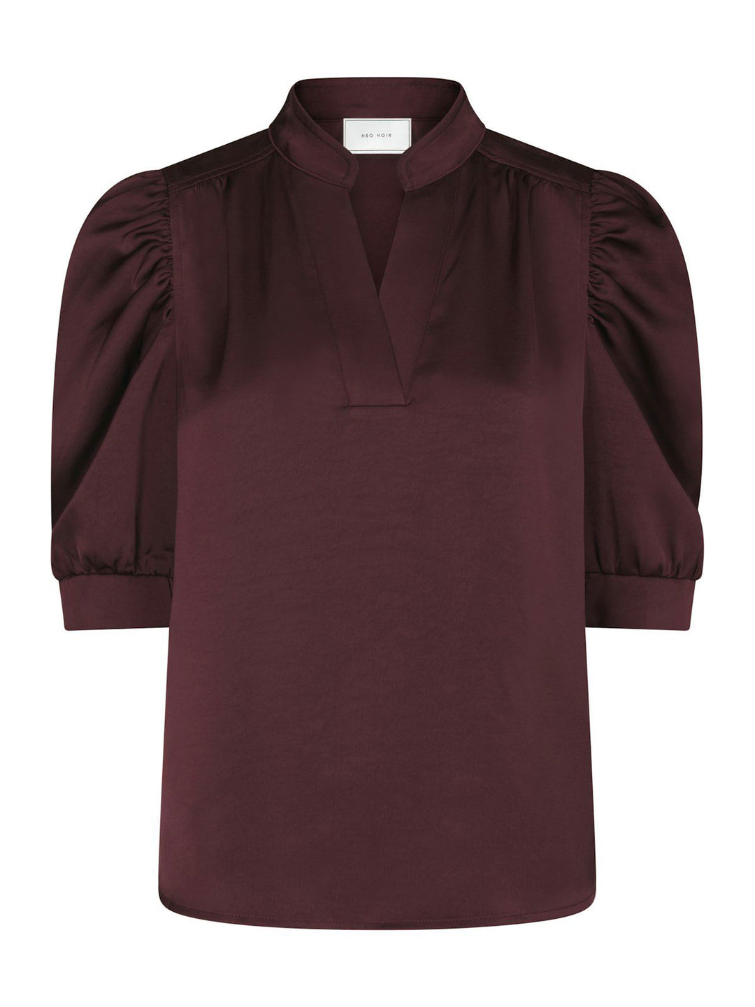 Roella Heavy Sateen Blouse  Burgundy