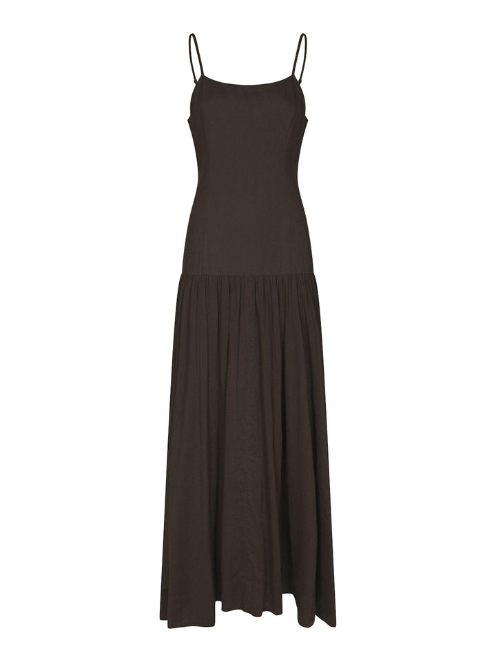 Jackie S Voile Dress  Dark Brown