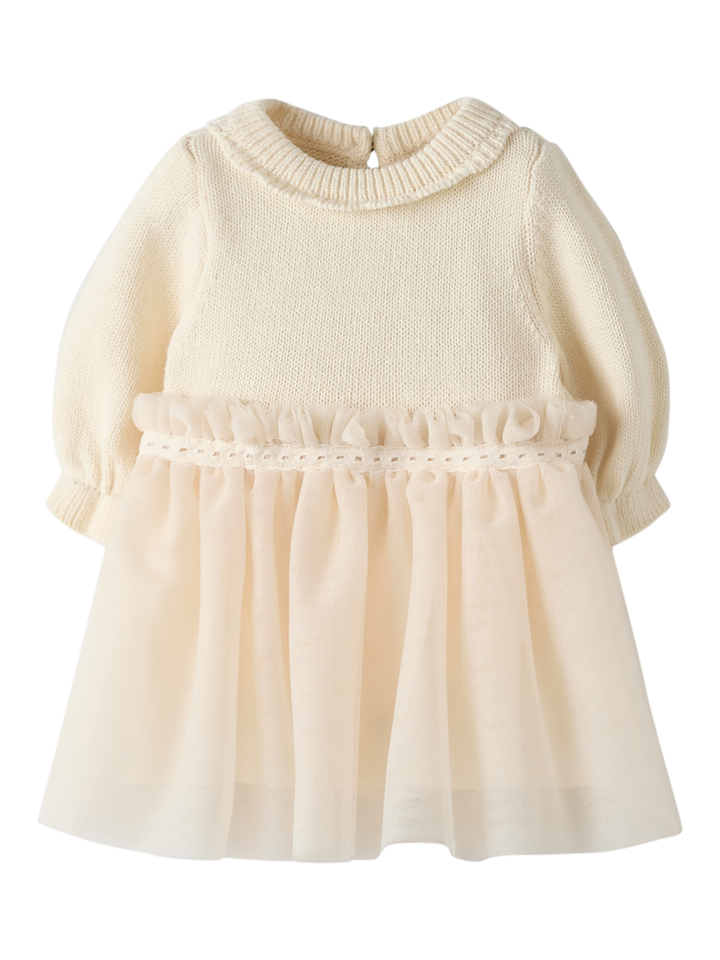 Sarina Ls Knit Body Dress Lil  Beige