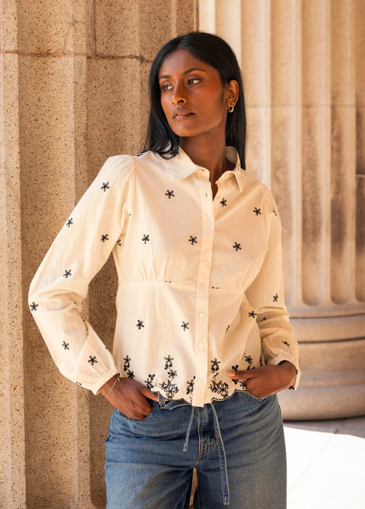 Live Blouse  Buttercream Embroidery