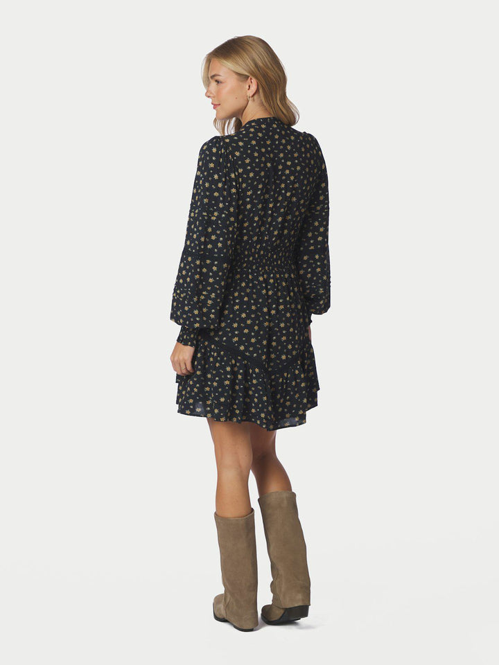 Roberta Small Flower Dress  Black