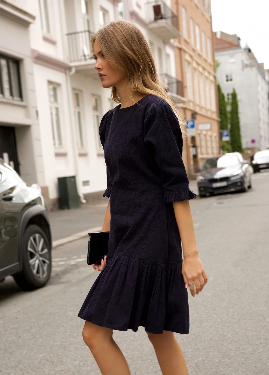 Rita Dress Midnight Corduroy  Midnight Corduroy
