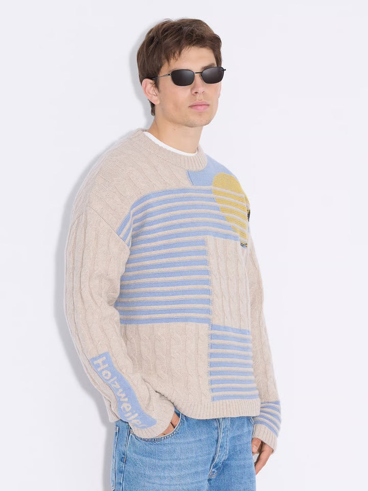 Retro Sun Crew  Beige Mix