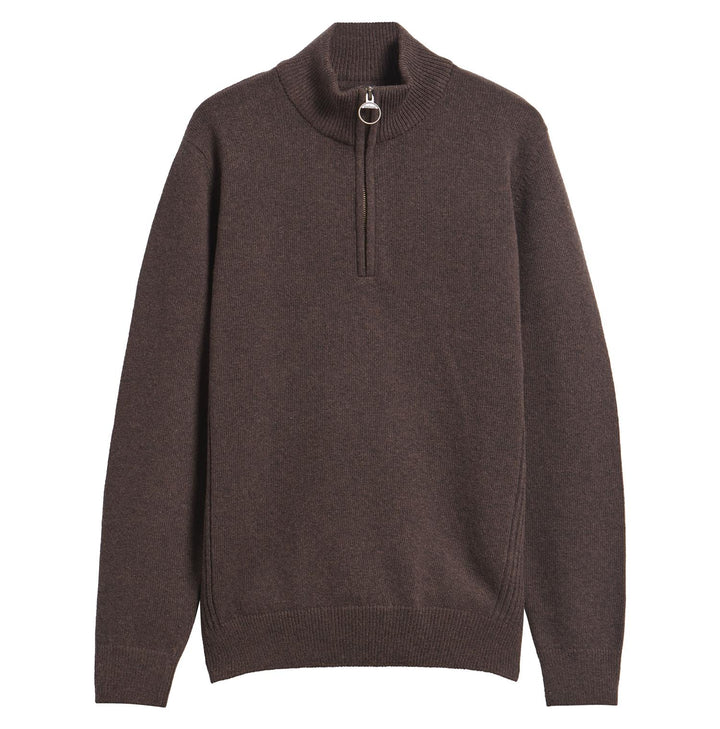 Barbour Holden Half Zip  Dark Oak