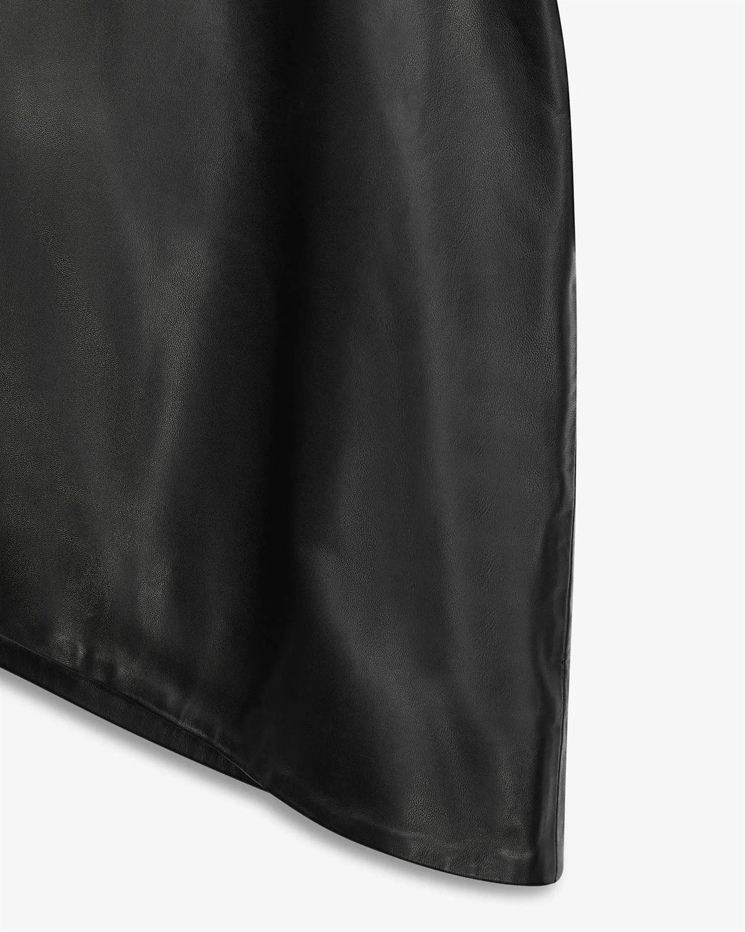 ASSYMETRIC LEATHER SHIRT  Black