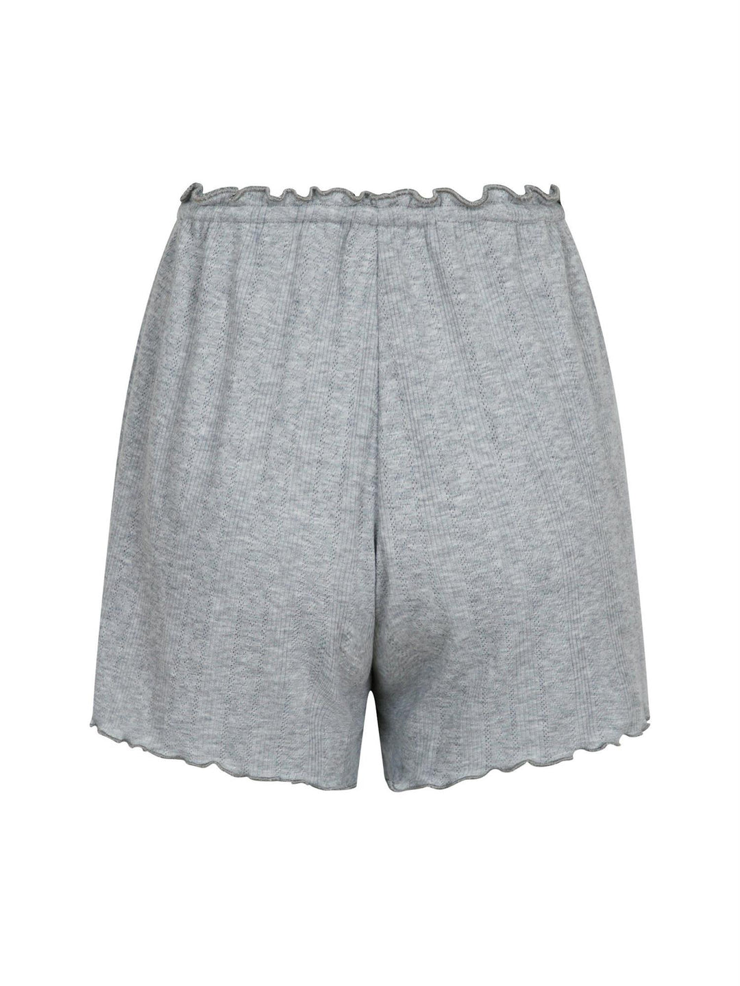 Merritt Pointelle Shorts  Light Grey