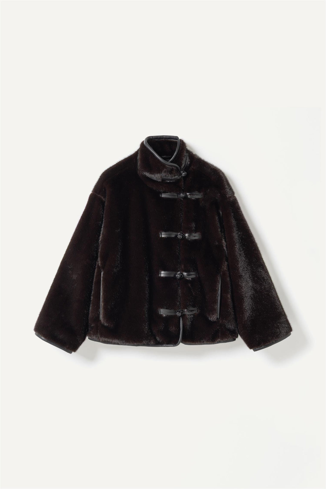 Zelie Faux Fur Jacket  Mocha Brown