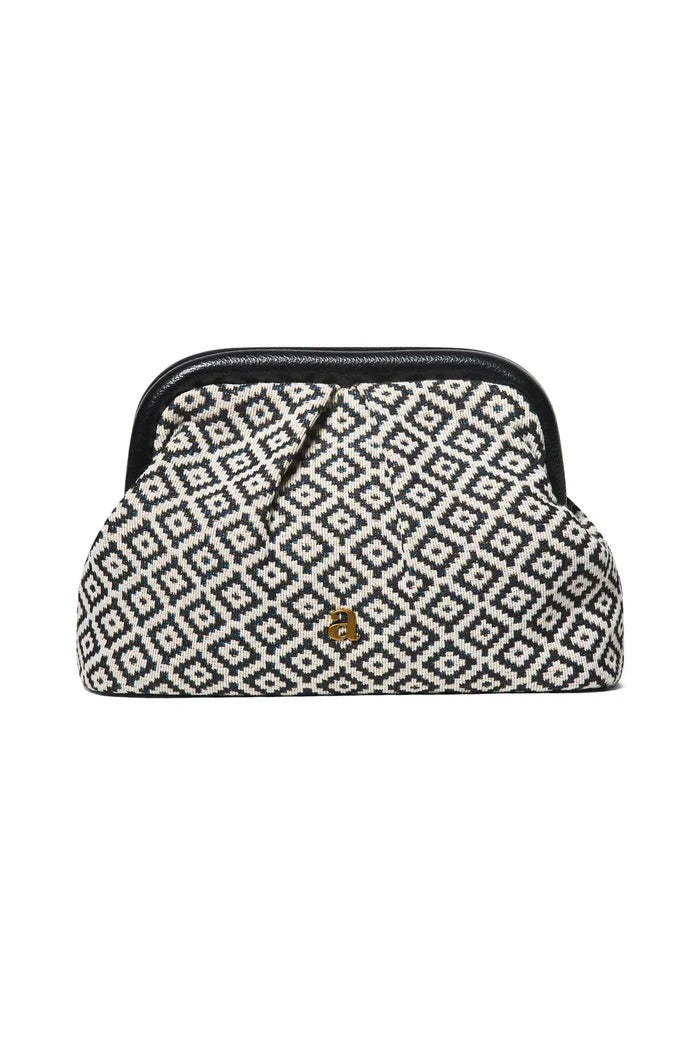 Jacquard Clutch  Black Combo