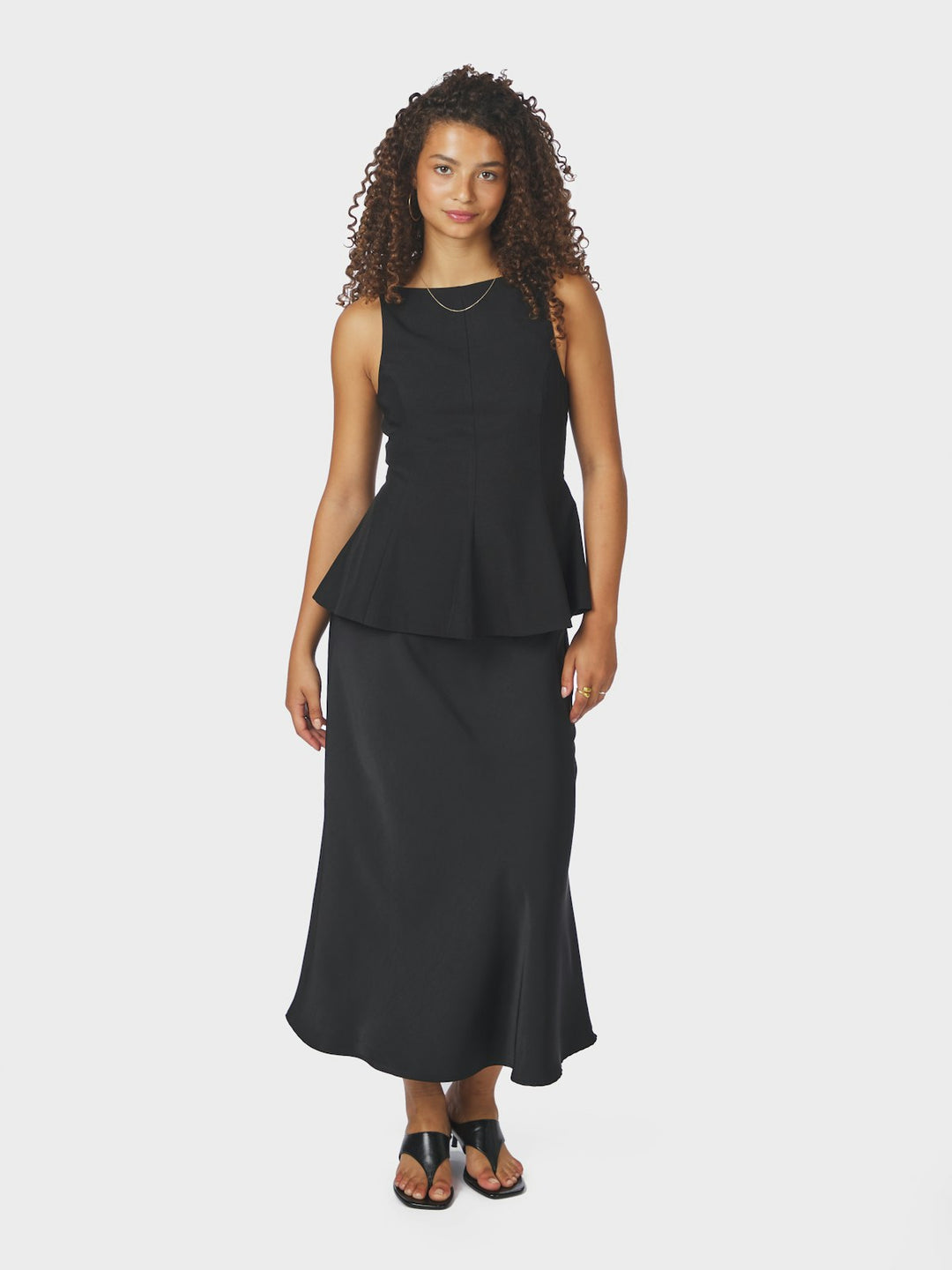 Agape Structure Tie Top  Black