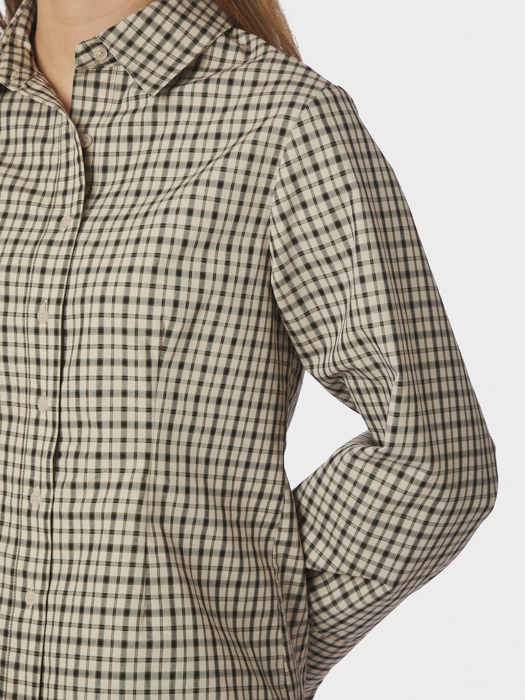 Rosa Checked Shirt  Beige