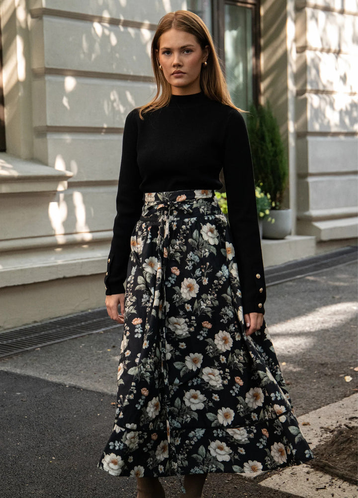 Astrid Skirt  Antique Black Poplin