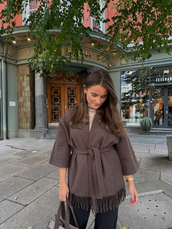 Akila Lambswool Jacket  Brown
