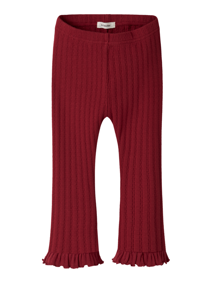 NMFRITA SIG BOOTCUT LEGGING LIL  Mellomrød